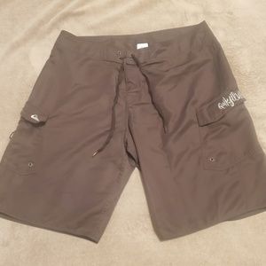 Quiksilver Men's Board Shorts Brown 36 2 Pockets